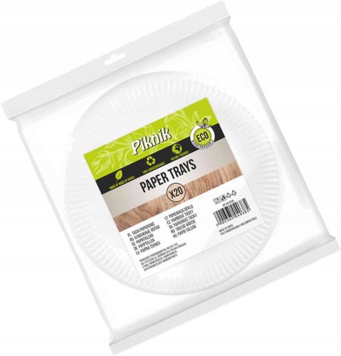Eldobható Papírtányér 23cm 20db Lapos