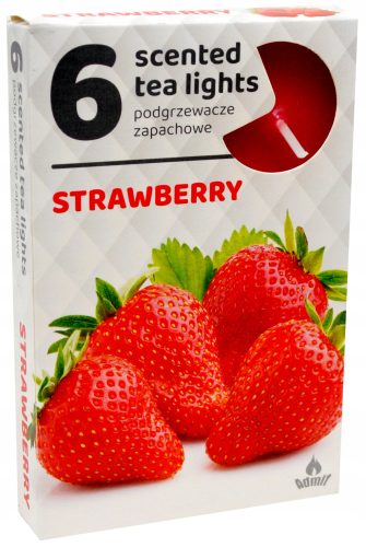 Teamécses illatos 6db-os Strawberry