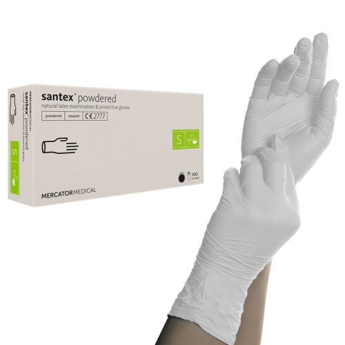 Santex Latex Powdered Kesztyü 100db 6-7 "S"