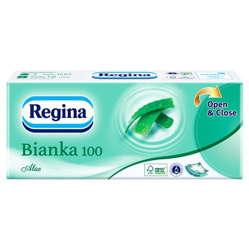 Regina Bianka 100db Papírzsebkendő 3 rtg. Aloe