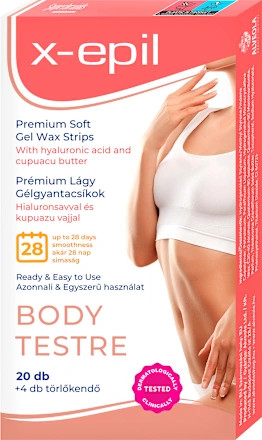 X-Epil Prémium Gélgyantacsík Hialuronsavval Testre 20db