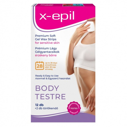X-Epil Prémium Gélgyantacsík Szenzitív Testre 12db