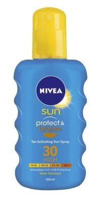 Nivea Sun Napozó Spray 200ml Protect&Bronze 30 Faktoros