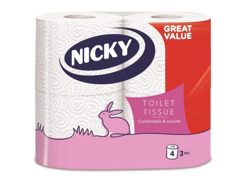 Nicky WC Papír 4 Tek. 3 rtg. 95 Lapos