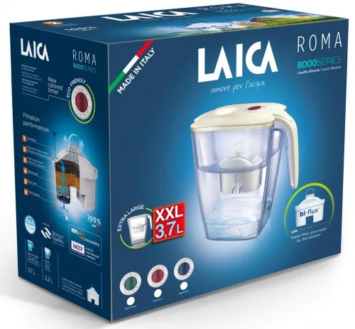 LAICA Róma XXL Vízszűrő Kancsó Kék Tárcsával 3,7L