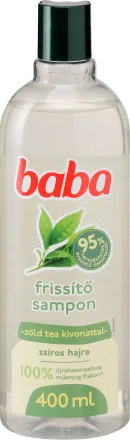Baba Sampon 400ml Zsíros Hajra Organikus Zöld Tea